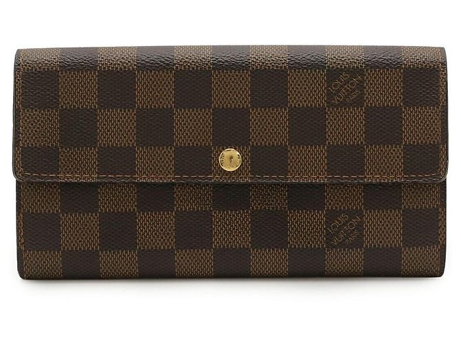 Cartera larga Sarah Damier Louis Vuitton Castaño