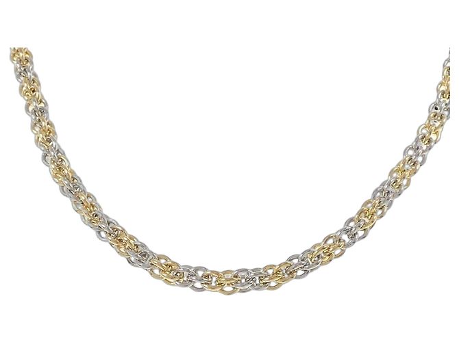Autre Marque Colar Au750/PT850 Dourado