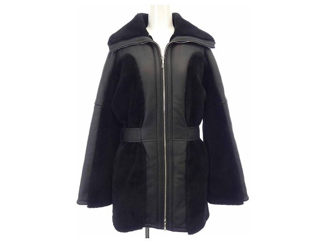 Hermès Abrigo de shearling Hermes Negro
