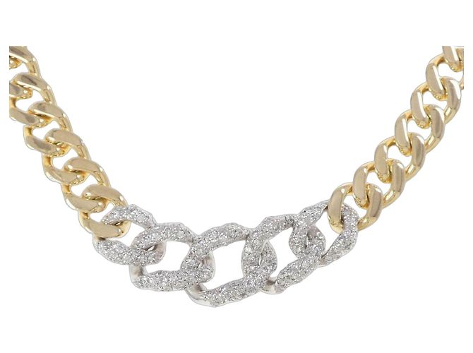 Autre Marque Collana con Diamanti Au750 D'oro