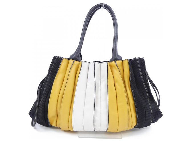Autre Marque Bolsa LUPO Preto Branco Amarelo
