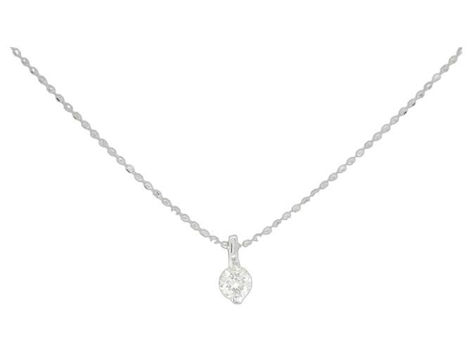 Autre Marque Collar de oro blanco Au750 y diamantes Plata