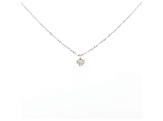Autre Marque Platin-Diamant-Halskette PT999 Silber