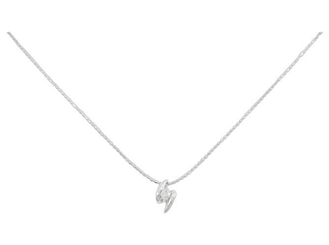 Autre Marque K14WG Diamant Halskette Silber