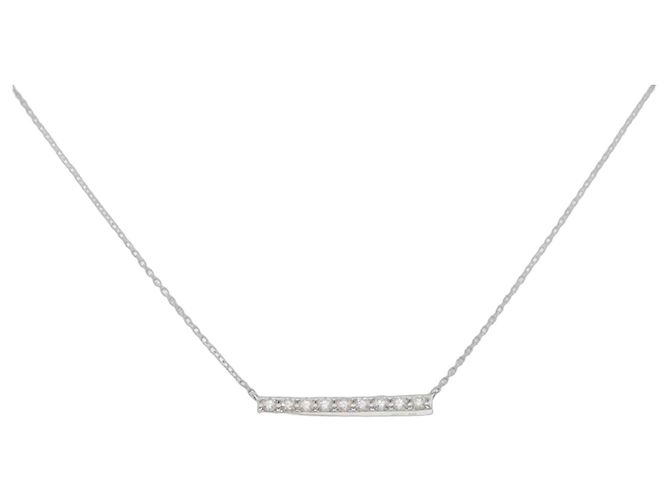 Autre Marque Diamant Halskette PT900 PT850 Silber