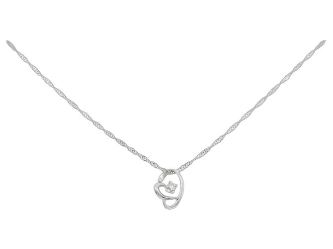 Autre Marque Collana di Diamanti Pt900 Pt850 Argento