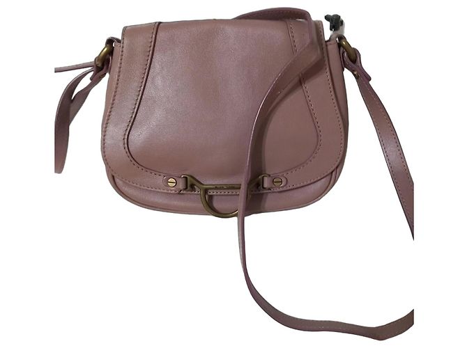 Autre Marque Borbonese Borsa a Tracolla in Pelle Rosa Cipria