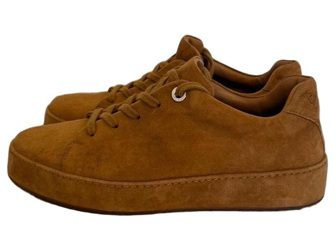 Baskets en daim marron Loro Piana