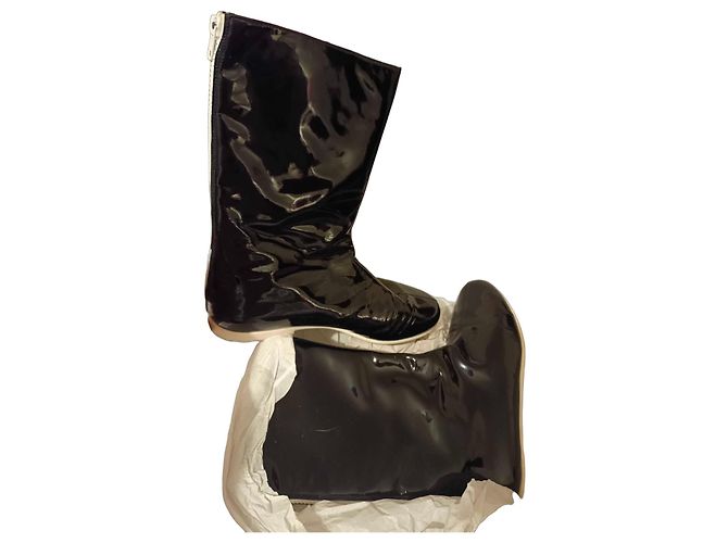 Courreges Courrèges Botas Altas de Charol Negro