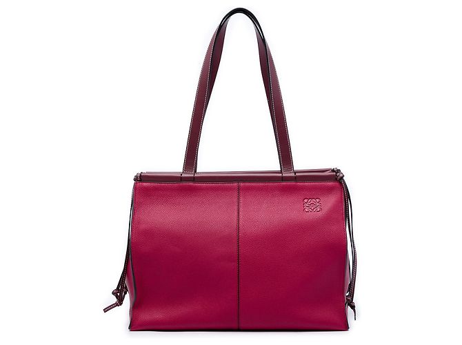 Bolso Tote LOEWE Red Medium Leather Cushion Roja