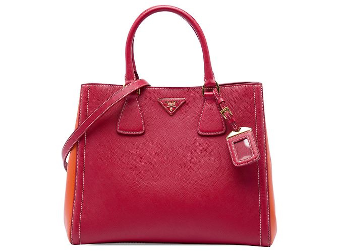 Borsa Prada Red Bicolor Saffiano Lux