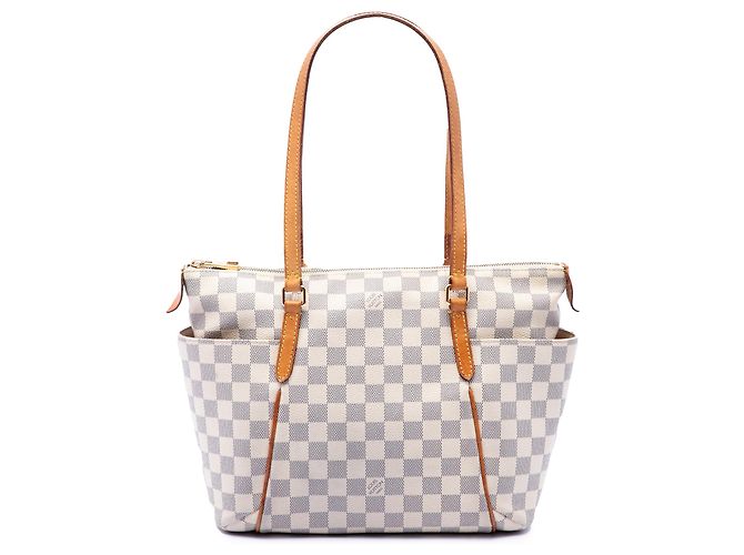Louis Vuitton White Damier Azur Totally PM Weiß