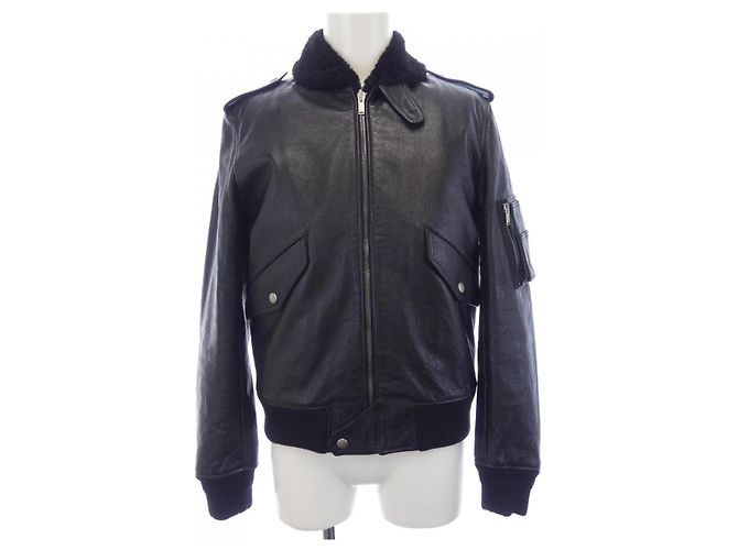 Yves Saint Laurent Giacca in Pelle Saint Laurent 577687 YC2YW Nero