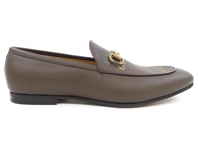 Tênis de couro Gucci Marrom