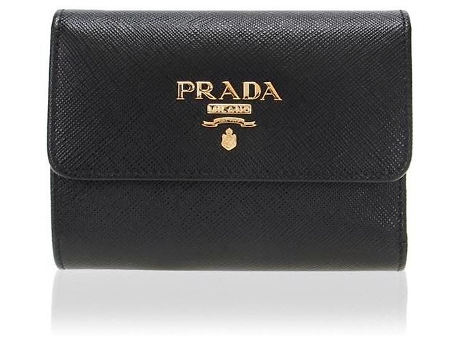 Prada Saffiano Wallet Black