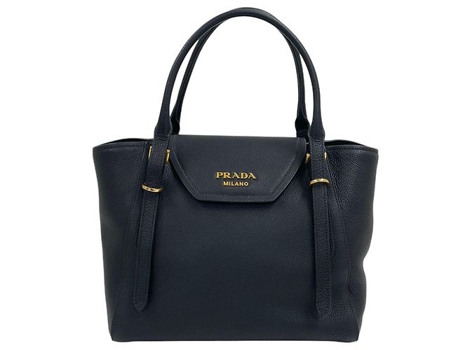 Prada Borsa Tote e Borsa a Spalla Bitelogrein Flap Nero