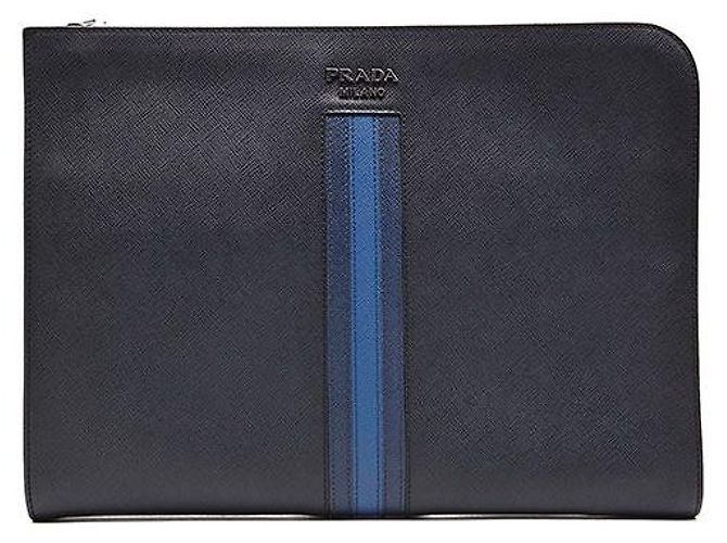 Prada Clutch da viaggio Saffiano Nero