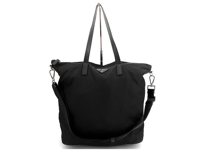 Prada Bolsa de Ombro de Nylon e Bolsa Shopper Preto