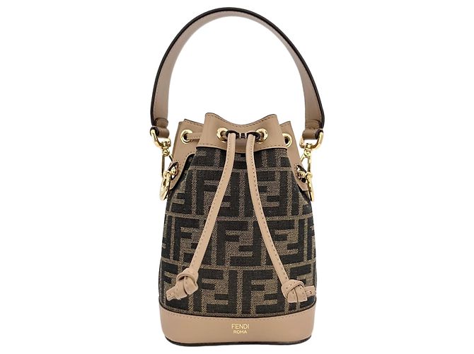 Fendi Borsa a secchiello Montrezo Mini Marrone 