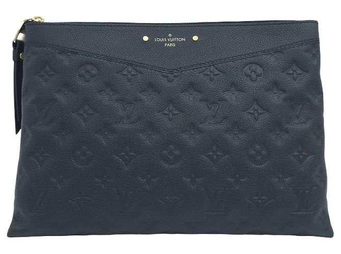 Louis Vuitton Clutch Daily em couro Monogram Empreinte Preto
