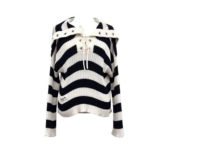 Dior Malha riscada com capuz Multicor