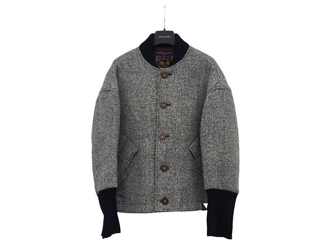 Louis Vuitton Tweed Varsity Jacke Braun