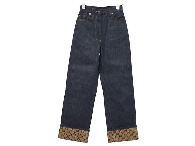 Gucci Pantalones vaqueros con dobladillo sin usar Negro