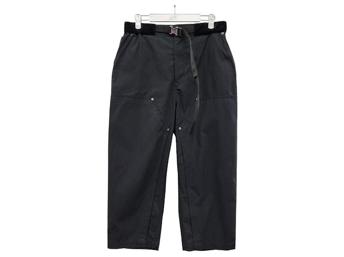 Sacai Cotton Oxford Work Pants Black
