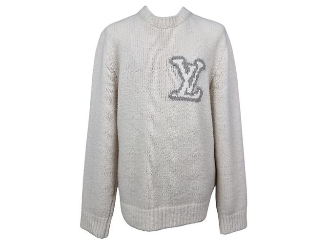 Louis Vuitton Intarsia-Strick Weiß