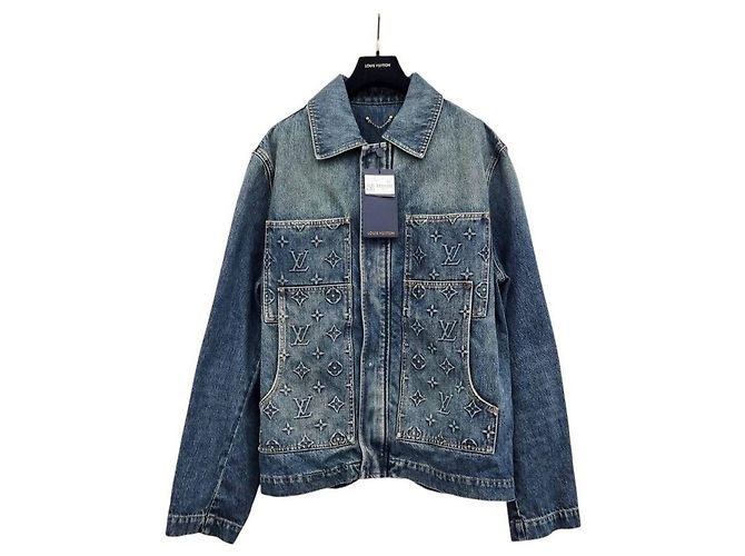 Louis Vuitton Giacca in denim Carpenter non utilizzata Blu