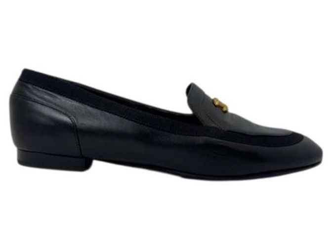 Chanel Mocassini Logo Nero