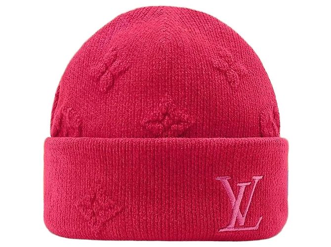 Louis Vuitton Monogram Heritage Beanie Pink