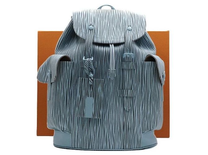 Louis Vuitton Light Blue Christopher MM Men's Backpack