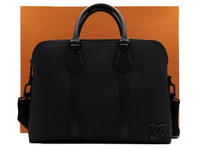 Louis Vuitton Black Aerogram Briefcase