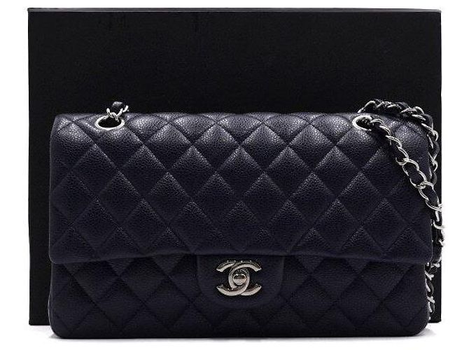Chanel Borsa a spalla classica media Blu