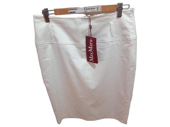 Saia Lápis Max Mara Studio Creme Cru