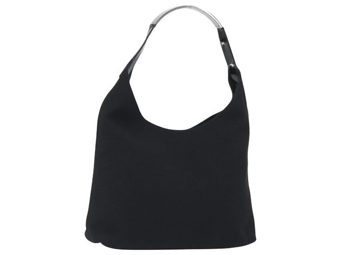 Borsa a tracolla GUCCI Canvas Black Silver Auth ep15152 Nero Argento