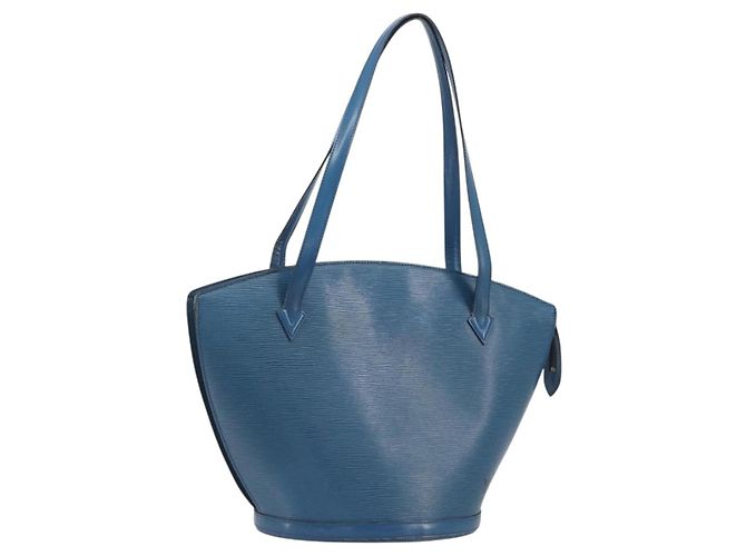 LOUIS VUITTON Epi Saint Jacques Borsa a Spalla Blu M52275 Auth ep15342