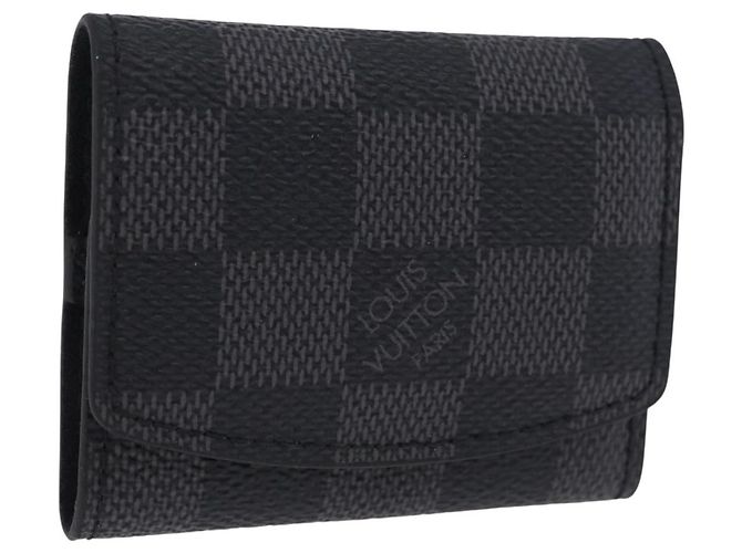 LOUIS VUITTON Damier Grafitte Bouton de Manchette Case Cuff Case LV Auth BA14247 Damier ebene