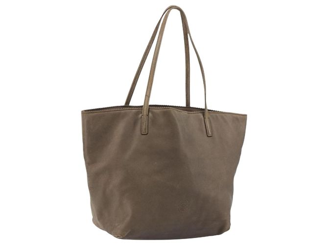 LOEWE Tote Bag Leder Braun Auth ep15264