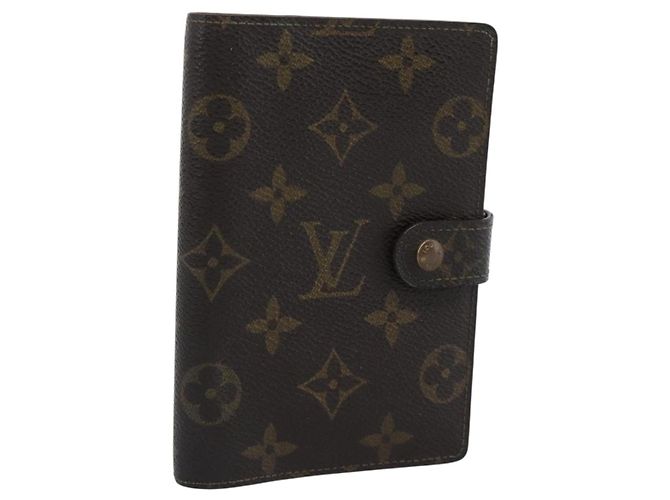 LOUIS VUITTON Monogram Agenda PM Day Planner Cover R20005 LV Auth BA14235