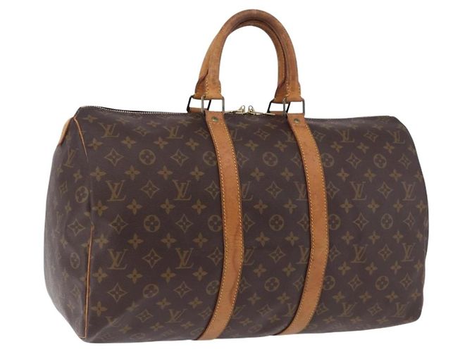 LOUIS VUITTON Monogram Keepall 45 Boston Bag M41428 LV Auth ka5426 Monogramme