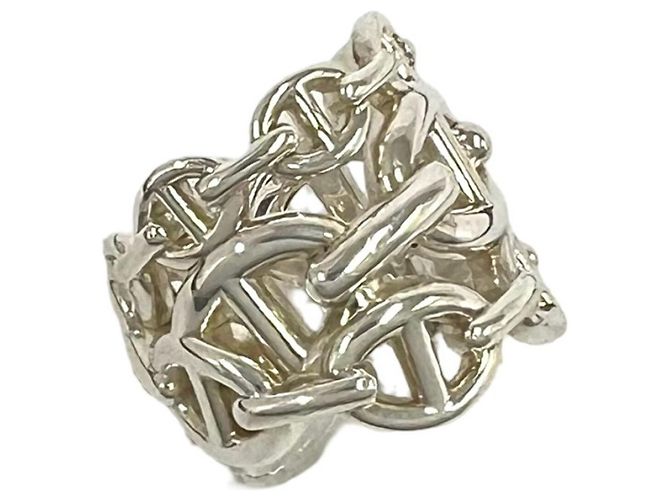 Ring Anello Hermès Enchainée GM Argento 