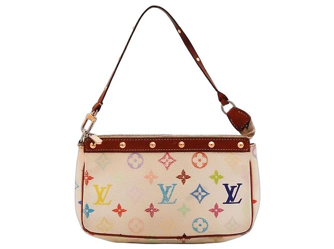 Louis Vuitton Monogram Multicolore Pochette Accessoires Weiß Mehrfarben