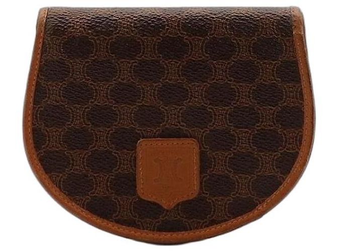 Céline Celine Triomphe Canvas Münzbeutel Braun