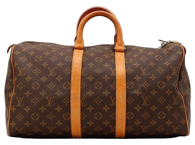 Bolsa de viagem Louis Vuitton Keepall 55 Monogram Canvas Marrom Monograma