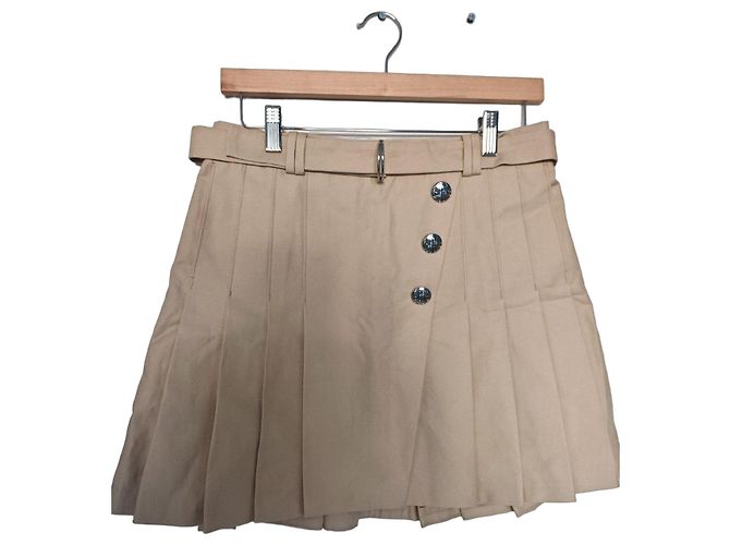 Falda plisada beige Maje 