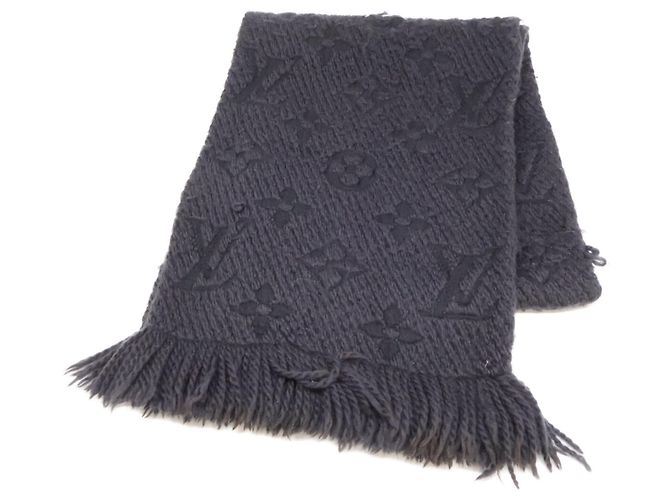 Estola de lana Logomania Louis Vuitton Negro