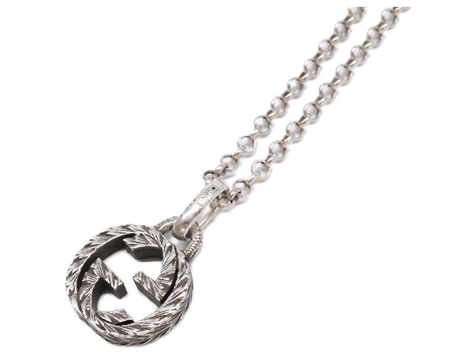 Collana Gucci SV925 Arabesque Interlocking G Argento