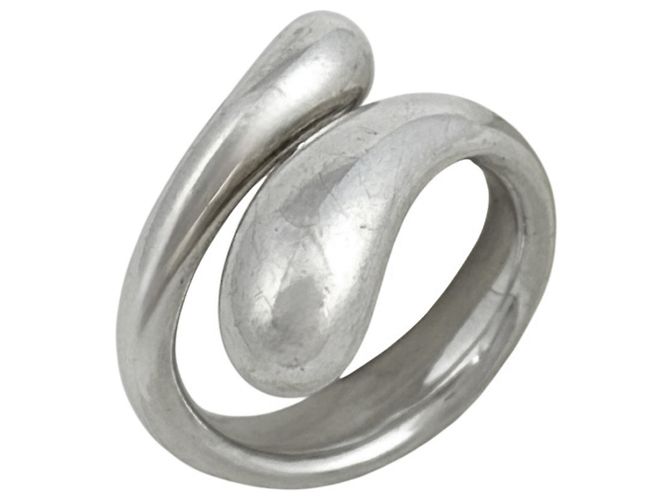 Elsa Peretti Anillo Tiffany & Co. en forma de gota alargada Plata